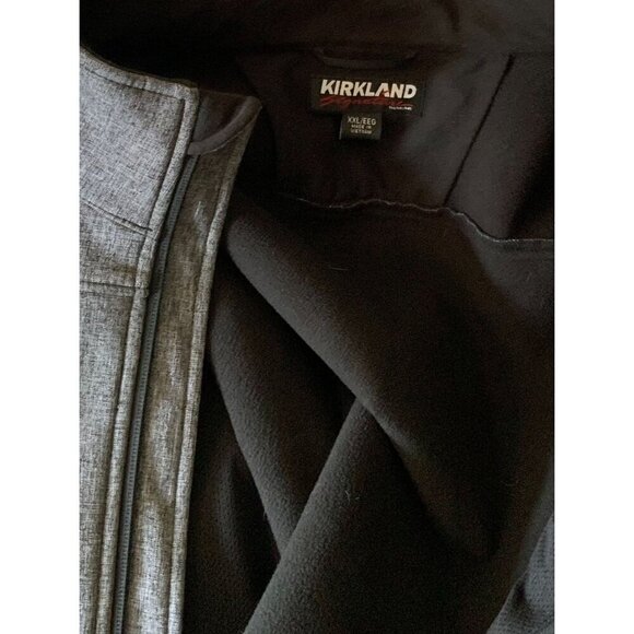 Kirkland Signature Mens 2XL Full Zip Softshell Jacket Adjustable Hem Cuff Gray - Picture 3 of 12